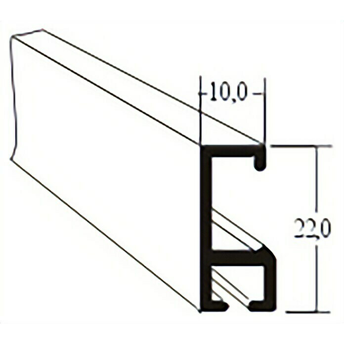 GALERIESCHIENE ECONOMY 2,00M GRUNDIERT /
