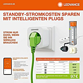Ledvance Smart+ WiFi Smart-Steckdosenleiste (3-fach, Weiß, Max. Anschlussleistung: 3 680 W, 4 x USB)