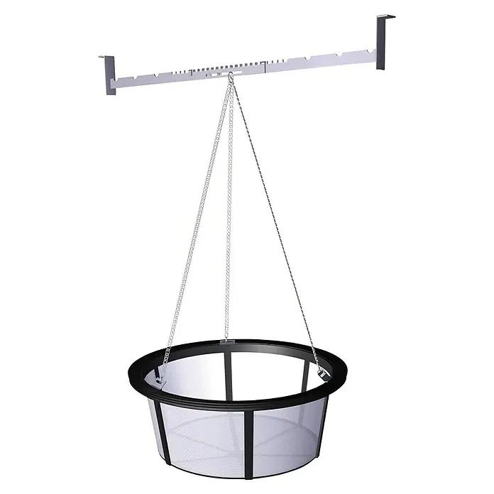 4rain Zisterne Komplettpaket Modularis Haus-Premium - Gesamt Fassungsvermögen: 7.500 l, Mit Pumpe, Mit Filter - Hängekorb: Eleganter, hängender Korb mit Kettenaufhängung, ideal für Pflanzen oder dekorative Zwecke.
