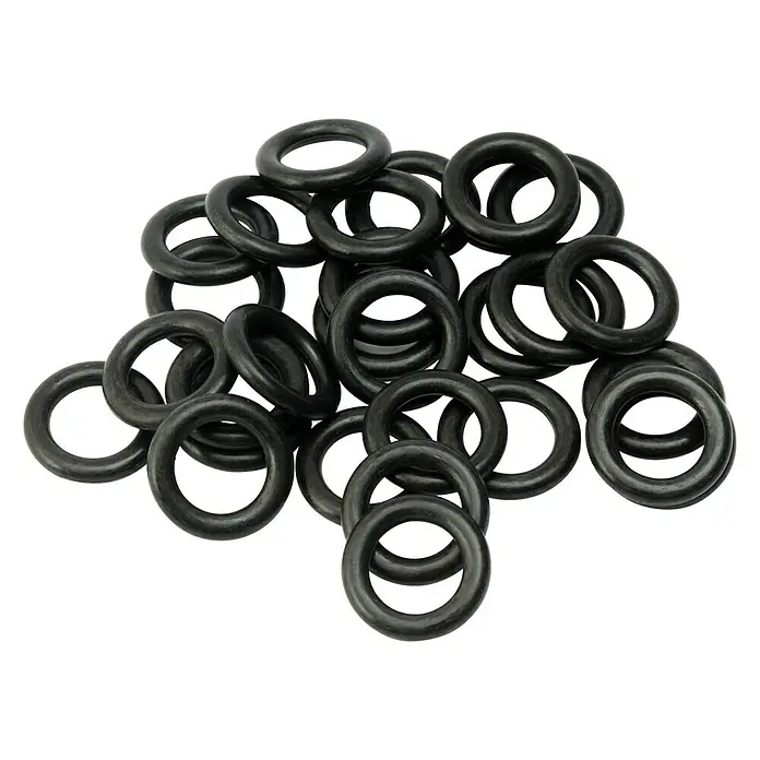 Surtido de juntas - 5 ud., Diámetro: 22 mm - Montón de juntas tóricas negras de goma, esenciales para el sellado en diversas aplicaciones. Elementos de sellado duraderos y fiables.