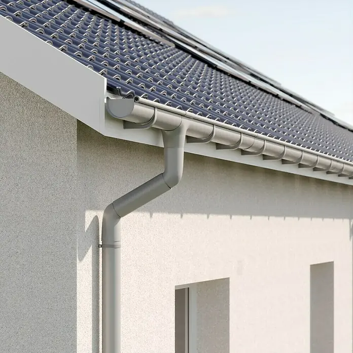 Marley Rohrmuffe Kunststoff Rund Fenstergrau RAL 7040 NW | AT