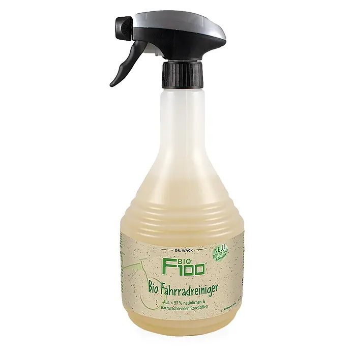 Dr. Wack Fahrradreiniger F100 - 750 ml, Geeignet für: Fahrräder - Abbildung einer Sprühflasche Dr. Wack Bio F100 Fahrradreiniger.