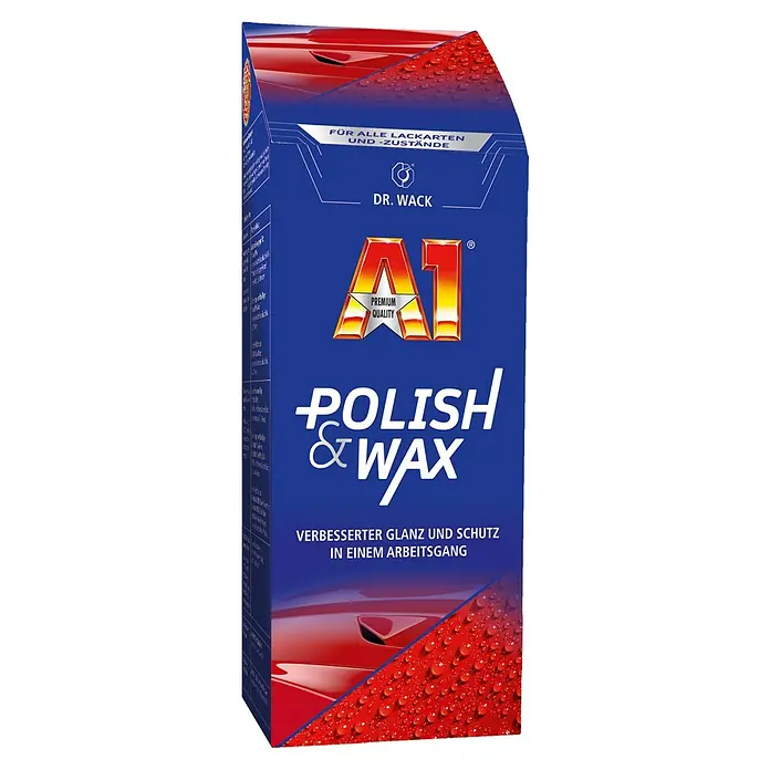 Dr. Wack Politur- & Reinigungswachs A1 Polish & Wax - 500 ml - Produktbild von Dr. Wack A1 Polish & Wax für verbesserten Glanz und Schutz aller Lackarten in einem Arbeitsgang.