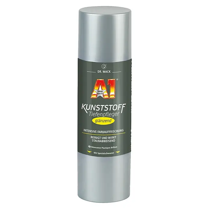 Dr. Wack Kunststofftiefenpfleger A1 - 250 ml, Glänzend - Abbildung einer Dose Dr. Wack A1 Kunststoff Tiefenpfleger glänzend.
