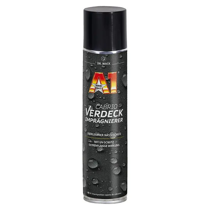 Dr. Wack Verdeck-Imprägnierer A1 - Geeignet für: Textile Cabrioverdecke, 400 ml - A1 Cabrio Verdeck Imprägnierer: Schützt Cabrioverdecke mit UV-Schutz und langer Wirkung vor Nässe.