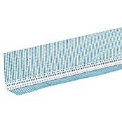 Perfil angular PVC con red de 160 GR/m² (2,5 m x 10 cm x 10 cm, Aluminio)