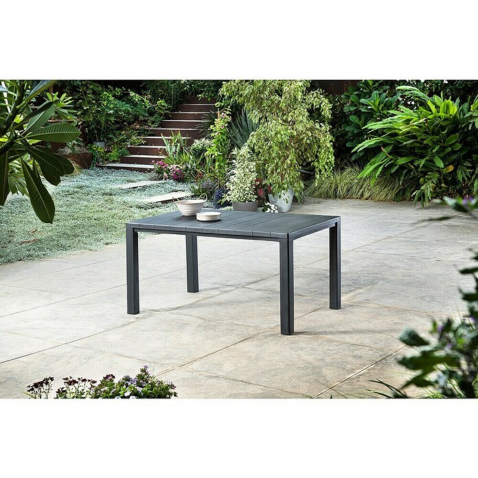 Keter Mesa de jardín Julie (L x An x Al: 149 x 92 x 105 cm, Polipropileno, Grafito) | BAUHAUS