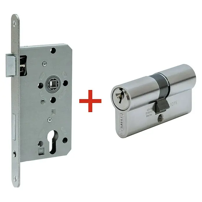 Abus Einsteckschloss ES PZ2 L S + CITADEL N 30/30 - Öffnungsrichtung nach DIN: Links, Profilzylinder, 155 x 85 x 14 mm - Abus Türschloss mit Zylinder. Sicherheit für Ihr Zuhause, zuverlässig und robust.