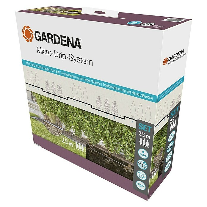 GARDENA Micro-Drip-System Start-Set Sträucher und Hecken 25m