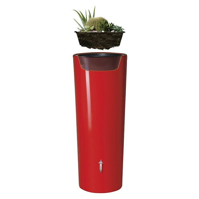 Garantia Modern Line Regenspeicher Color 2 in 1 (350 l, Tomato, Ø x H: 62 x 150 cm)