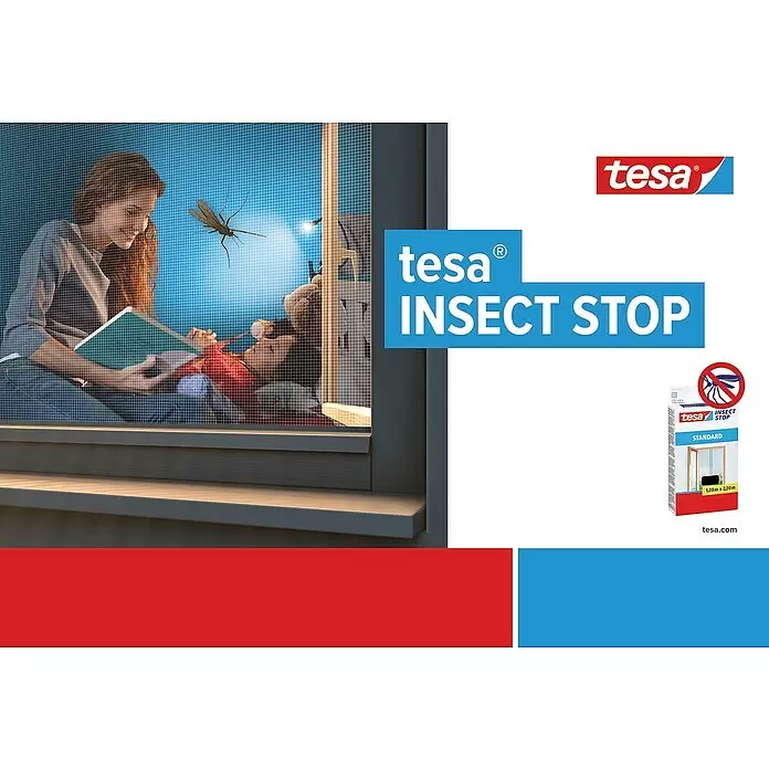 Tesa Insect Stop Insektenschutzvorhang Lamellentür Standard XLB x H: 1,2 x 2,5 m, Montage Insektengitter: Ankletten Info