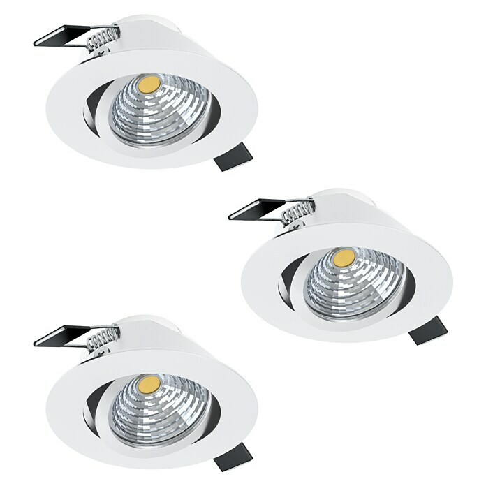 | Eglo Stk.) BAUHAUS SALICETO LED-Einbauleuchte 3 8,8 (Warmweiß, Weiß, Durchmesser: cm,