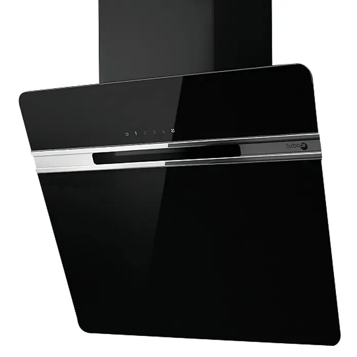 Turboair Campana extractora Thunder - Ancho: 60 cm, 757 m³/h, Negro - Campana extractora negra para cocina, diseño moderno, limpieza de aire eficiente, electrodoméstico elegante.
