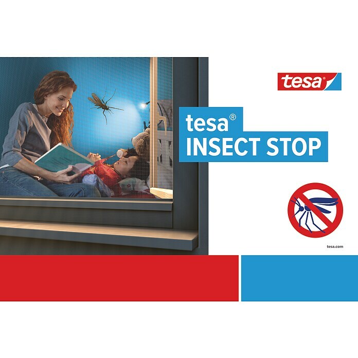 Tesa Insect Stop Mosquitera Standard  (An x Al: 120 x 220 cm, Blanco, Fijación por velcro, Puerta)