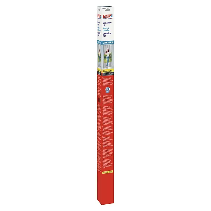 Tesa Insect Stop Mosquitera Standard - An x Al: 95 x 220 cm, Montaje de la mosquitera: Enganche, Antracita - Tesa Insect Stop Puerta de Lamas Estándar: Protección fiable contra insectos para puertas, fácil de instalar, acortar individualmente y reutilizable.