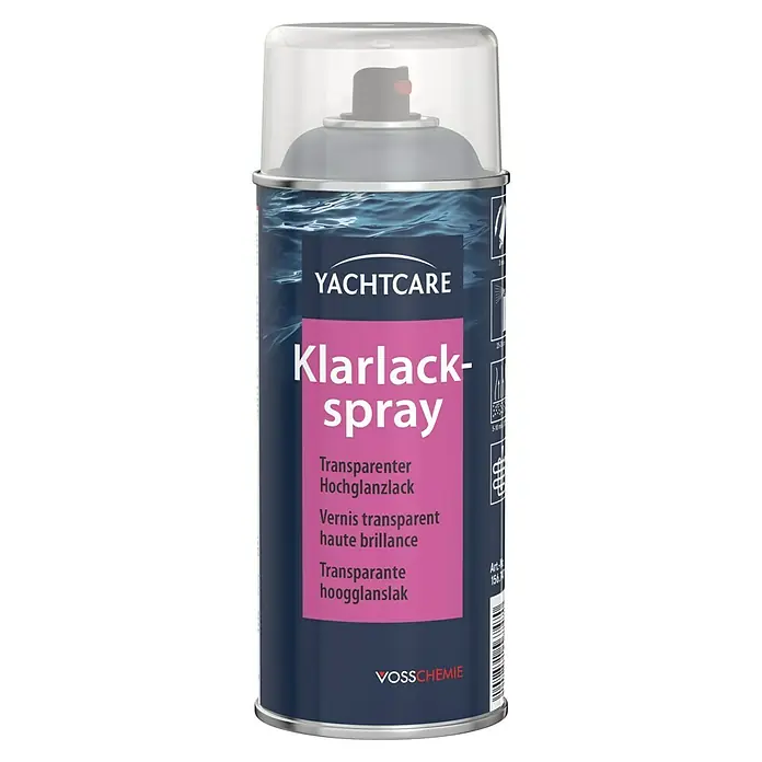 Yachtcare Klarlack-Spray - Transparent, Glänzend, 400 ml - Yachtcare Klarlack-Spray: Transparenter Hochglanzlack für Boote und Yachten, schützt Oberflächen und sorgt für ein glänzendes Finish.