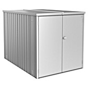 Biohort MiniGarage Fahrradgarage L (Silber-metallic, Außenbreite inkl. Dachüberstand: 145 cm, Außentiefe inkl. Dachüberstand: 203 cm) | BAUHAUS
