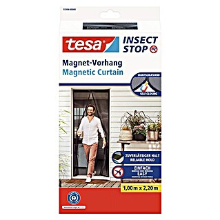 Tesa Insect Stop Insektenschutzvorhang (B x H: 100 x 220 cm, Farbe Gewebe: Schwarz, Türen)
