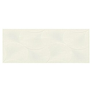 Wandfliese Metal Twist (90 x 35 cm, Weiß, Matt)