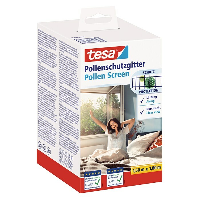 Tesa Pollenschutzgitter (B x H: 1,5 m x 180 cm, Montage Insektengitter: Ankletten) | BAUHAUS