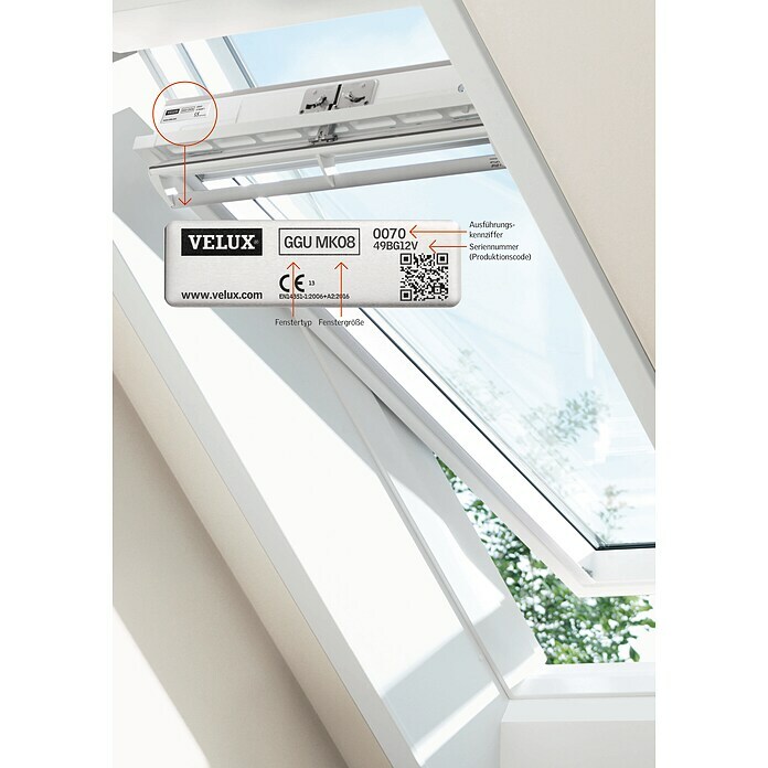 Velux Dachfensterrollo DKL SK08 1025SWL (Farbe: Weiß - 1025SWL, Farbe Schiene: Weiß, Manuell) | BAUHAUS