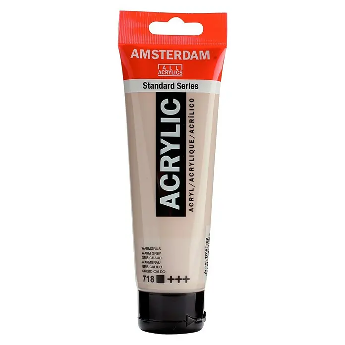 Talens Amsterdam Pintura acrílica Standard - Gris cálido, 120 ml, Tubo - Un tubo de pintura acrílica Amsterdam Standard Series en Gris Cálido, ideal para artistas y aficionados.