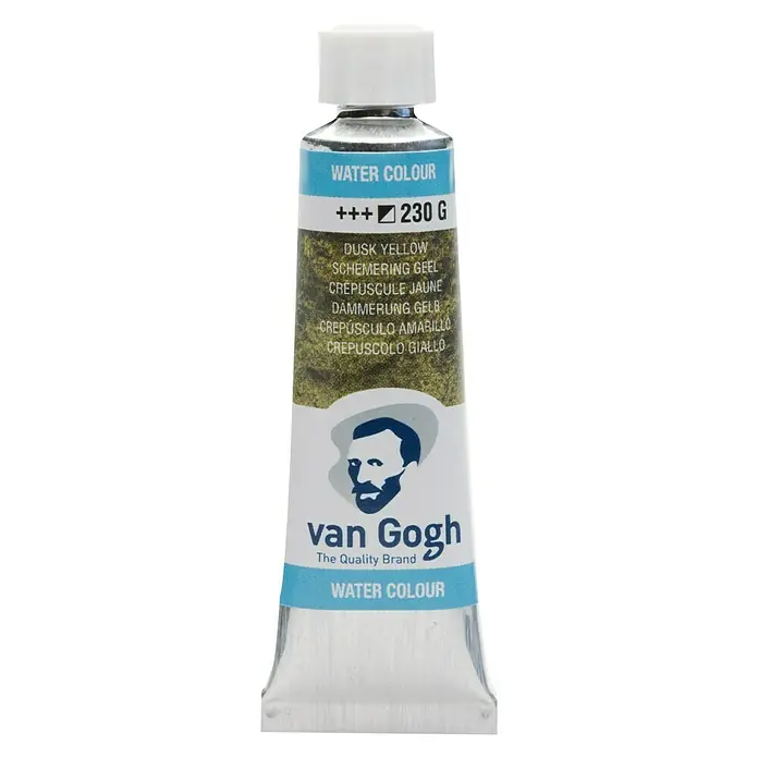 Talens Van Gogh Acuarela - Crepúsculo amarillo, 10 ml, Tubo - Un tubo de acuarela Van Gogh en el color "Dusk Yellow", de alta calidad e ideal para artistas.