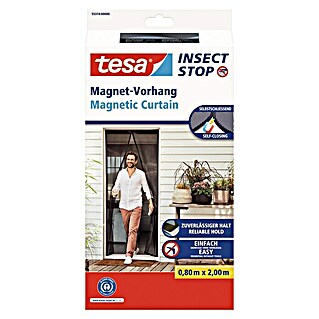 Tesa Insect Stop Insektenschutzvorhang (B x H: 80 x 200 cm, Farbe Gewebe: Schwarz, Türen)