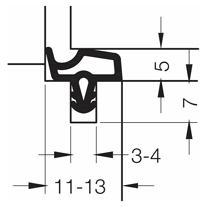 Primo Türdichtung Lignum 34 (Transparent, 5 m, Passend für: Nutbreite 3 – 4  mm)