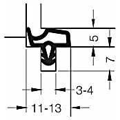 Primo Türdichtung Lignum 34 (Weiß, 5 m, Passend für: Nutbreite 3 – 4 mm) | BAUHAUS