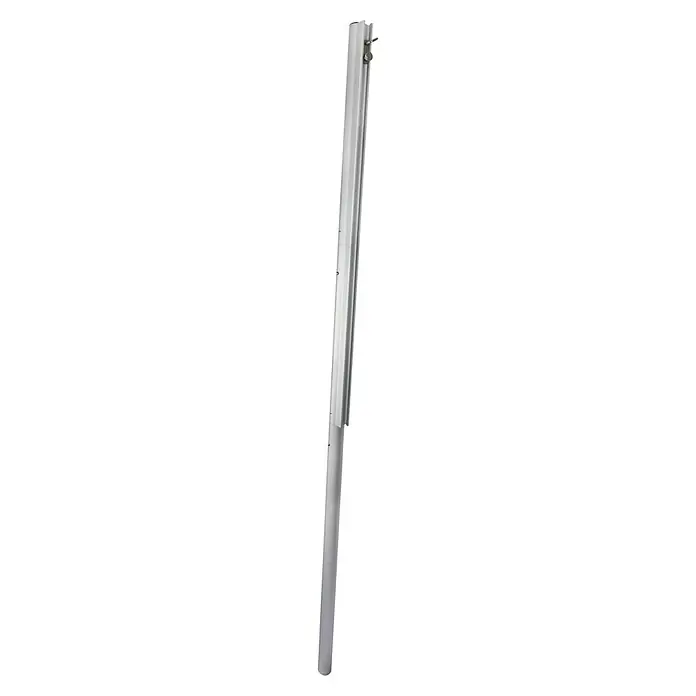 Sonnensegelmast Premium - Höhe: 242,5 cm - Die silberne Pfostenstruktur zeichnet sich durch ihr einzigartiges Design und ihre robuste Konstruktion aus. Ideal für verschiedene Anwendungen.