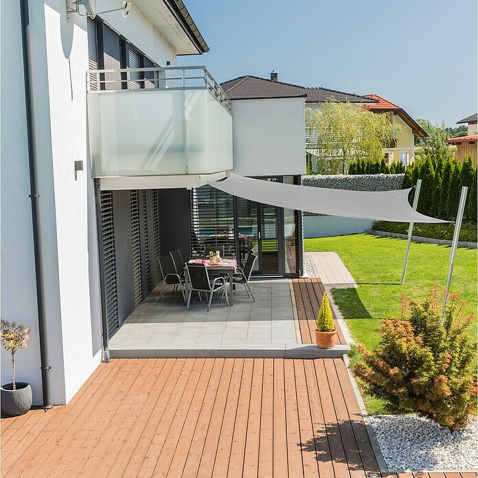 Windhager Sonnensegel Capri (L x B: 5 x 5 m, Quadratisch, Grau) | BAUHAUS