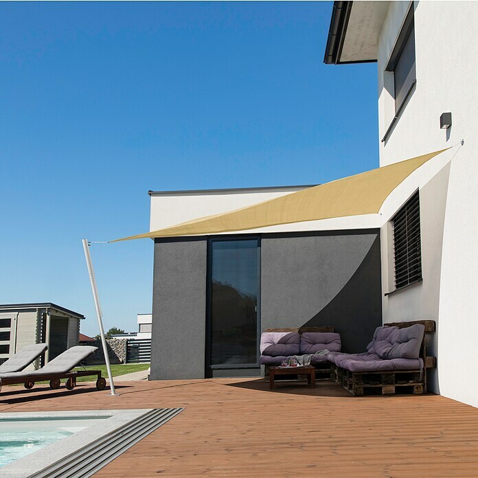 Windhager Sončno jadro Elba  (Do x Š: 3,6 x 3,6 m, Slonokoščena, Trikotne oblike) | 6450 - Sonnensegel | ICFA - Sonnenschutz | ICF - Sonnenschutz | IC - Freizeit im Garten | I - Stadtgarten | BAUHAUS