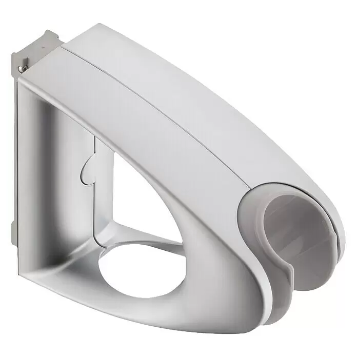 Hansgrohe Brausehalter Unica D - Kunststoff, Grau - Wandmontierter, silbergrauer Duschkopfhalter für moderne Badezimmer.