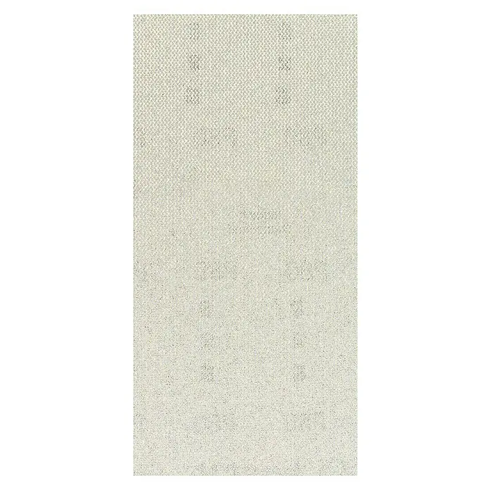 Craftomat Schleifnetz - 186 x 93 mm, Körnung: 80, 1 Stk. - Nahaufnahme eines hellen Teppichs mit feinem Muster und Farbverlauf, ideal für ein gemütliches Zuhause. Die Textur des Teppichs ist gut sichtbar.