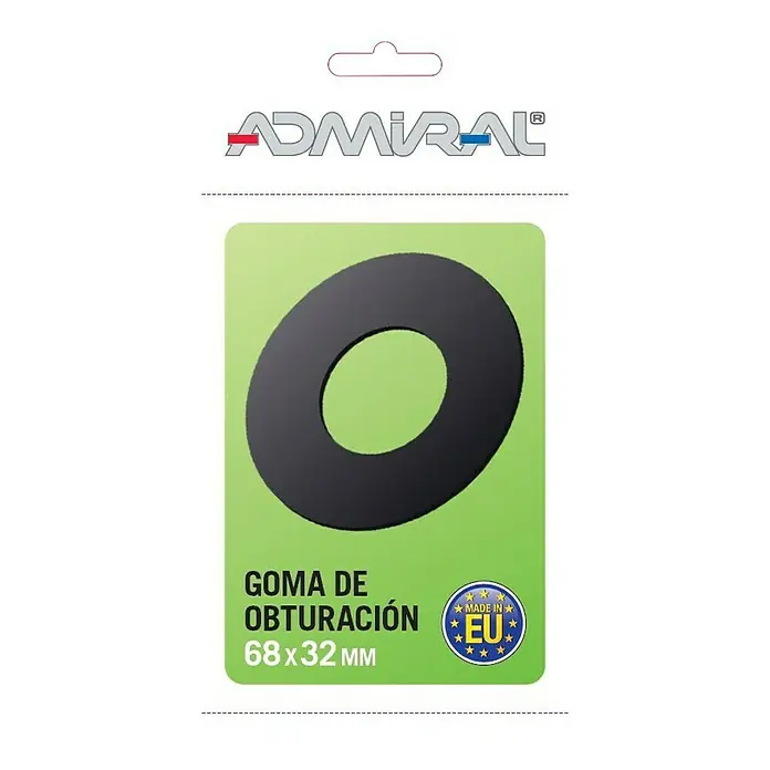Junta de goma de obturación - An x Al: 68 x 3 mm, Diámetro interior: 32 mm - Arandela de goma Admiral 68x32 mm, ideal para sellados herméticos. Arandela de alta calidad para diversas aplicaciones.