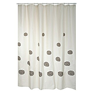 Spirella Cortina de baño textil Tribal (An x Al: 180 x 200 cm, Negro/blanco)