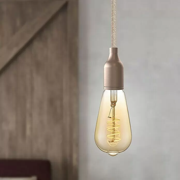 Home Sweet Home LED-Lampe Vintage Glühlampenform E27 - E27, Dimmbar, Warmweiß, 140 lm, 4 W, Farbe: Gold - Stimmungsaufnahme
