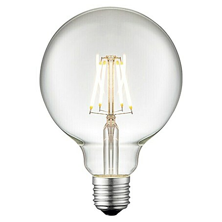Home Sweet Home LED-Lampe Vintage Globe-Form E27 (4 W, E27, Warmweiß, G95, Klar, 350 lm)
