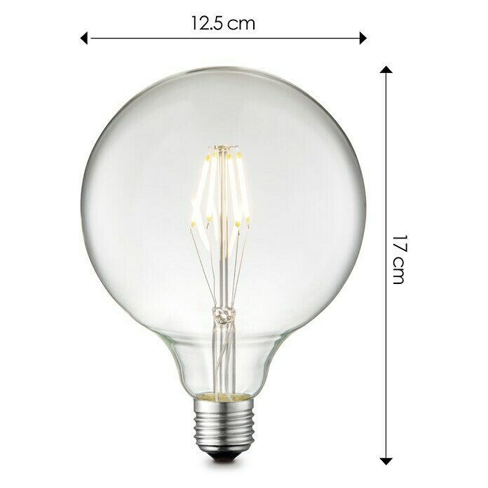 Ledlamp (4 W, E27, Warm wit, Helder, G125)