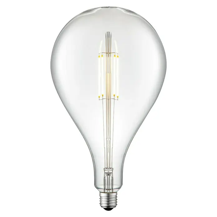 LED-Lampe Vintage Globe-Form E27 - E27, Dimmbar, Neutralweiß, 400 lm, 4 W - Klarglas-Glühbirne mit sichtbarem LED-Filamentdesign. Perfekt, um jedem Raum einen Hauch von Vintage-Ästhetik zu verleihen.