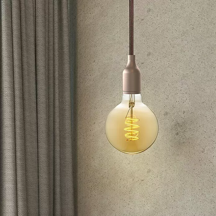 Home Sweet Home LED-Lampe Vintage Globe-Form E27 - E27, Dimmbar, Warmweiß, 280 lm, 4 W, Farbe: Gold - Stimmungsaufnahme