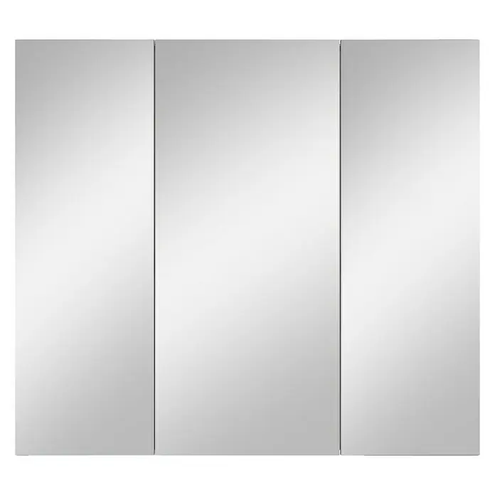 Camargue Espacio Spiegelschrank - B x H: 100 x 90 cm, Ohne Beleuchtung - Dreiteiliger Spiegelschrank mit schlichtem Design. Optimal für Badezimmer oder Ankleidezimmer, bietet Stauraum und reflektierendes Licht.
