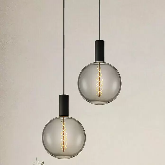 Home Sweet Home LED-Lampe Vintage Globe-Form E27 - E27, Dimmbar, Warmweiß, 20 lm, 6 W, Farbe: Smoky - Bildausschnitt