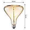 Home Sweet Home LED-Leuchtmittel (E27, 3 W, R140, 130 lm, Bernstein)