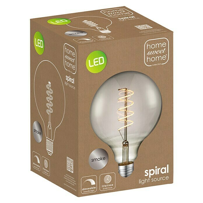 Home Sweet Home LED-Leuchtmittel (E27, 4 W, G125, 90 lm)