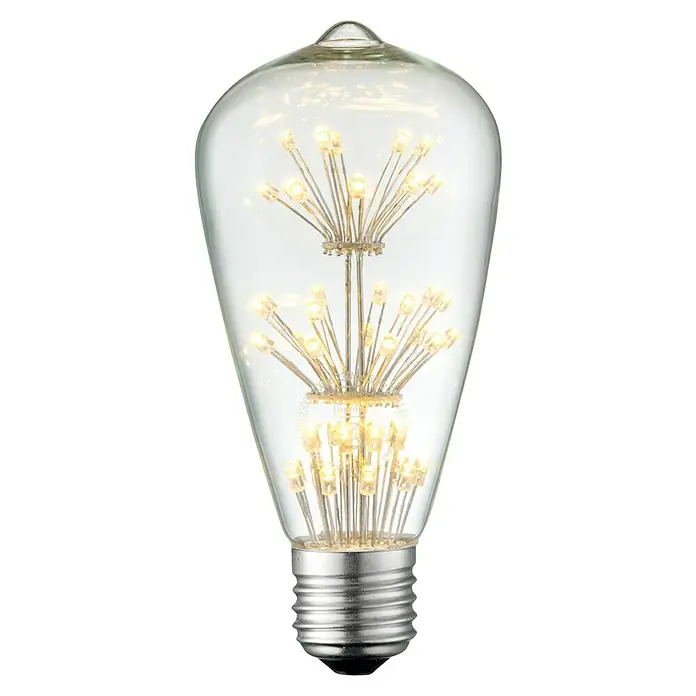 Home Sweet Home LED-Lampe Vintage Glühlampenform E27 - E27, Nicht Dimmbar, Warmweiß, 100 lm, 1,5 W - Elegante LED-Lampe mit dekorativem Innenleben. Die klaren Glasform und das ungewöhnliche Design machen diese Lampe zu einem Blickfang.