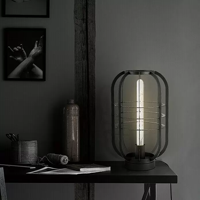 Home Sweet Home LED-Lampe Vintage Globe-Form E27 - E27, Dimmbar, Neutralweiß, 350 lm, 5 W, Farbe: Klar - Stimmungsaufnahme