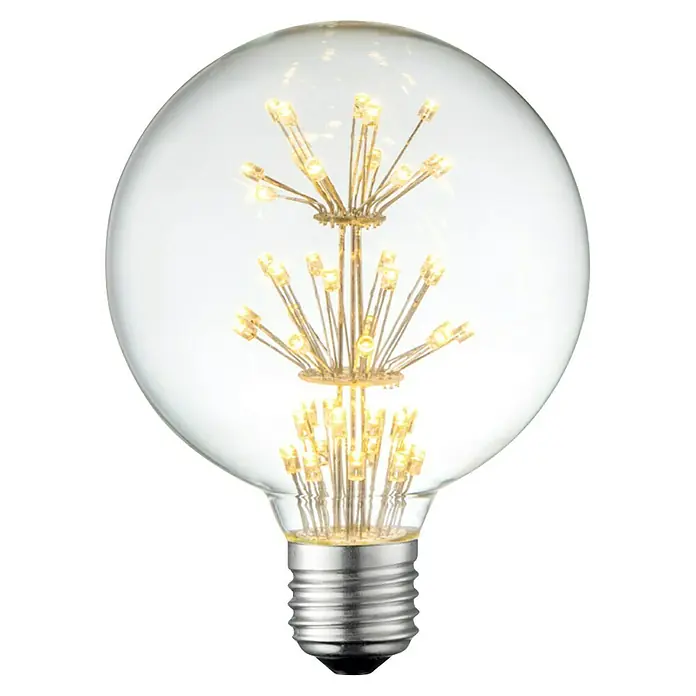 Home Sweet Home LED-Lampe Vintage Globe-Form E27 - E27, Nicht Dimmbar, Warmweiß, 100 lm, 1,5 W - Dekoratives LED-Leuchtmittel mit klarem Glas, das ein einzigartiges und warmes Licht erzeugt, ideal für stilvolle Akzente.