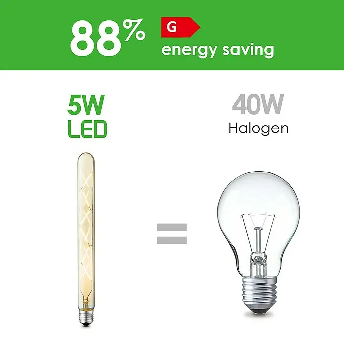 Home Sweet Home LED-Lampe Vintage Globe-Form E27 - E27, Dimmbar, Warmweiß, 330 lm, 5 W, Farbe: Gold - Ein 5W LED-Leuchtmittel entspricht einer 40W Halogenlampe und spart 88% Energie.